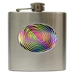 Rainbowwaves Hip Flask (6 Oz) by Sparkle