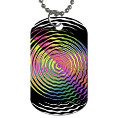 Rainbowwaves Dog Tag (two Sides) by Sparkle