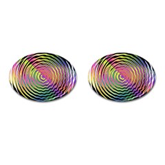 Rainbowwaves Cufflinks (oval) by Sparkle