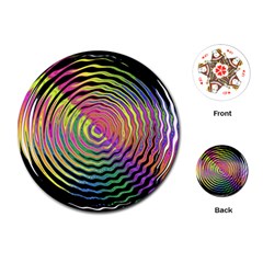 Rainbowwaves Playing Cards Single Design (round)