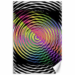 Rainbowwaves Canvas 24  X 36  by Sparkle