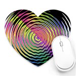 Rainbowwaves Heart Mousepads Front