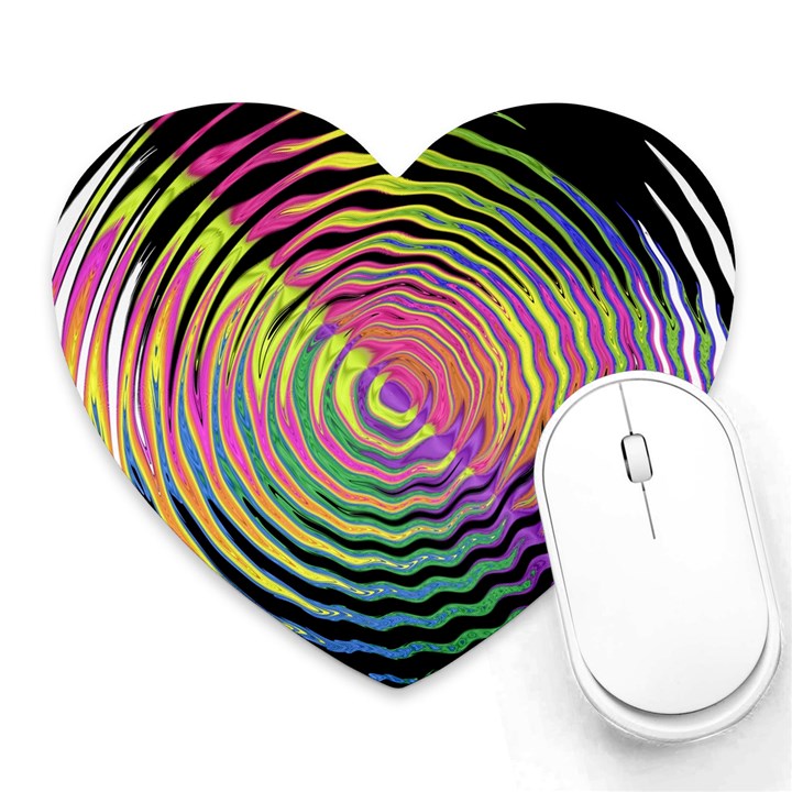 Rainbowwaves Heart Mousepads