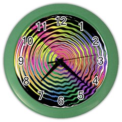 Rainbowwaves Color Wall Clock by Sparkle