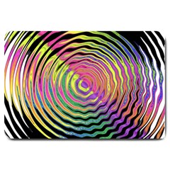 Rainbowwaves Large Doormat  by Sparkle