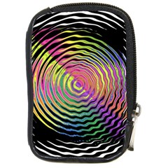 Rainbowwaves Compact Camera Leather Case by Sparkle