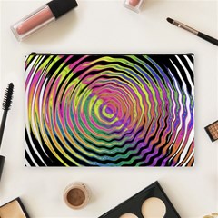 Rainbowwaves Cosmetic Bag (large) by Sparkle