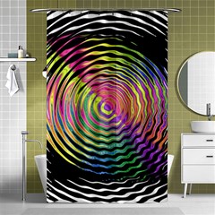 Rainbowwaves Shower Curtain 48  X 72  (small)  by Sparkle