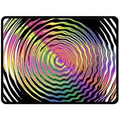 Rainbowwaves Double Sided Fleece Blanket (large)  by Sparkle