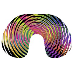 Rainbowwaves Travel Neck Pillow by Sparkle