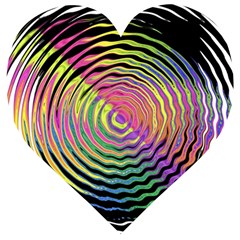 Rainbowwaves Wooden Puzzle Heart by Sparkle