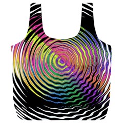 Rainbowwaves Full Print Recycle Bag (xxl) by Sparkle