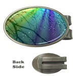 Rainbow Rain Money Clips (Oval)  Front