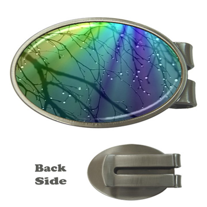 Rainbow Rain Money Clips (Oval) 