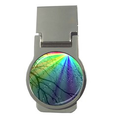 Rainbow Rain Money Clips (round)  by Sparkle