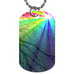 Rainbow Rain Dog Tag (two Sides) by Sparkle