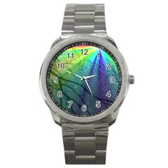 Rainbow Rain Sport Metal Watch by Sparkle