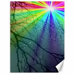 Rainbow Rain Canvas 36  X 48  by Sparkle