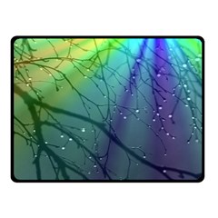 Rainbow Rain Fleece Blanket (small) by Sparkle