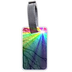 Rainbow Rain Luggage Tag (one Side) by Sparkle