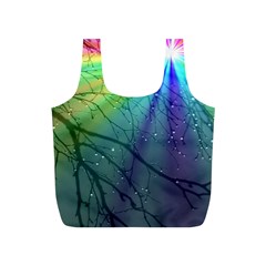 Rainbow Rain Full Print Recycle Bag (s) by Sparkle