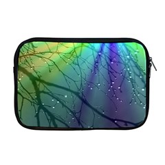 Rainbow Rain Apple Macbook Pro 17  Zipper Case by Sparkle