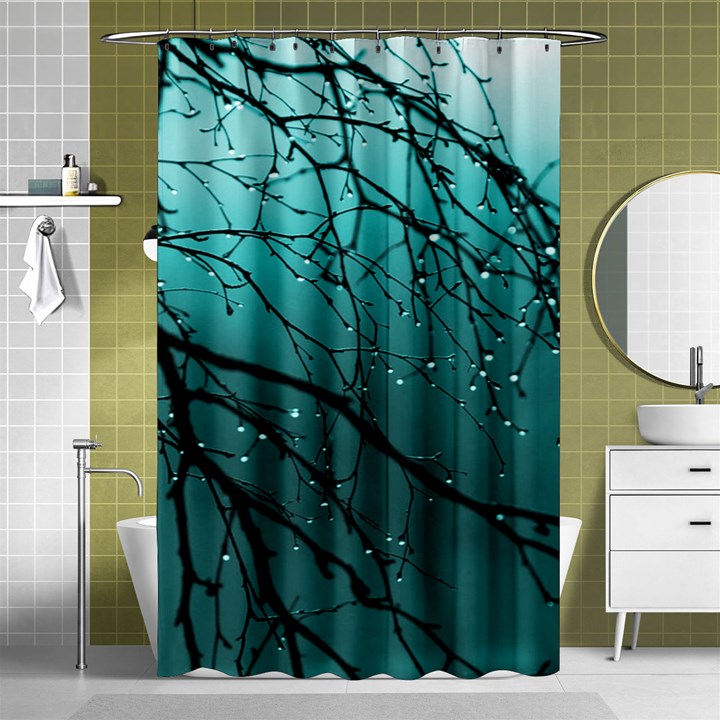 Raindrops Shower Curtain 48  x 72  (Small) 