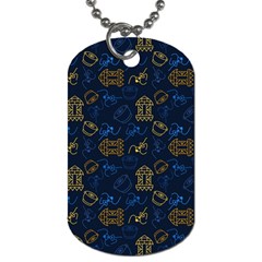 Tribal Festive Folk Pattern Dog Tag (one Side) by tmsartbazaar