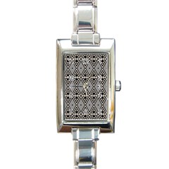 Abstract Boho Style Geometric Rectangle Italian Charm Watch by tmsartbazaar