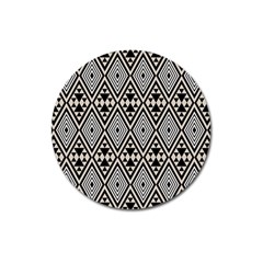 Abstract Boho Style Geometric Magnet 3  (round) by tmsartbazaar