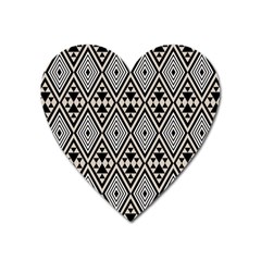 Abstract Boho Style Geometric Heart Magnet by tmsartbazaar