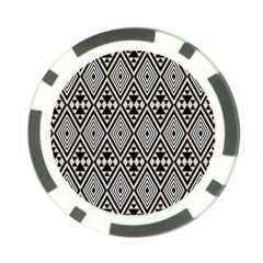 Abstract Boho Style Geometric Poker Chip Card Guard by tmsartbazaar