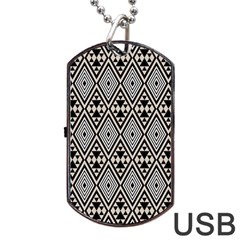 Abstract Boho Style Geometric Dog Tag Usb Flash (two Sides) by tmsartbazaar