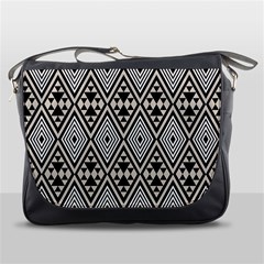 Abstract Boho Style Geometric Messenger Bag by tmsartbazaar