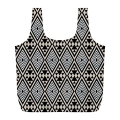 Abstract Boho Style Geometric Full Print Recycle Bag (l) by tmsartbazaar