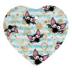 Halloween Bats Ornament (heart)