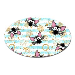 Halloween Bats Oval Magnet by Angelandspot