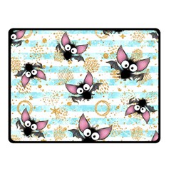 Halloween Bats Double Sided Fleece Blanket (small)  by Angelandspot