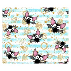 Halloween Bats Double Sided Flano Blanket (small)  by Angelandspot