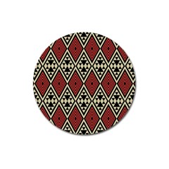 Motif Boho Style Geometric Magnet 3  (round) by tmsartbazaar