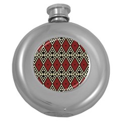 Motif Boho Style Geometric Round Hip Flask (5 Oz) by tmsartbazaar