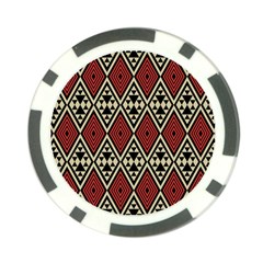 Motif Boho Style Geometric Poker Chip Card Guard (10 Pack) by tmsartbazaar