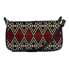 Motif Boho Style Geometric Shoulder Clutch Bag by tmsartbazaar