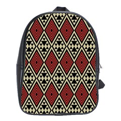 Motif Boho Style Geometric School Bag (xl) by tmsartbazaar