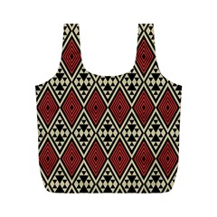 Motif Boho Style Geometric Full Print Recycle Bag (m) by tmsartbazaar