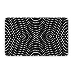 Black And White Geometric Kinetic Pattern Magnet (rectangular) by dflcprintsclothing