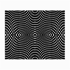 Black And White Geometric Kinetic Pattern Small Glasses Cloth by dflcprintsclothing