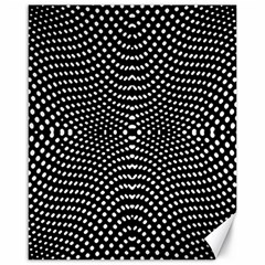 Black And White Geometric Kinetic Pattern Canvas 16  X 20  by dflcprintsclothing