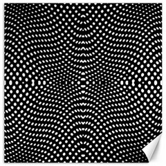 Black And White Geometric Kinetic Pattern Canvas 20  X 20  by dflcprintsclothing