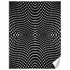 Black And White Geometric Kinetic Pattern Canvas 18  X 24  by dflcprintsclothing